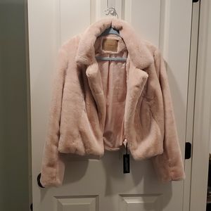 Blank NYC NWT Faux Fur Jacket, Size L